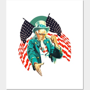 Uncle Sam inviting you Posters and Art